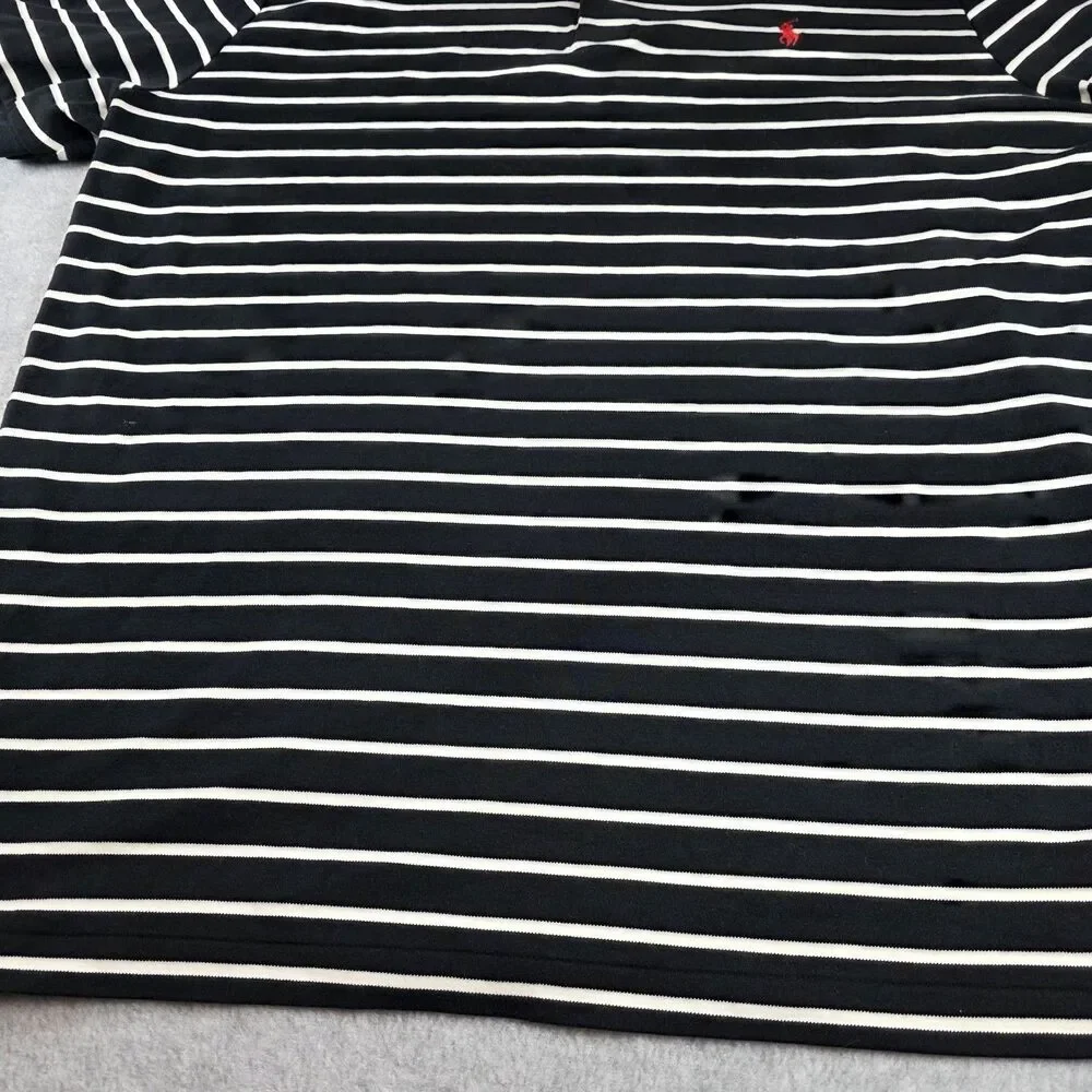 Polo Ralph Lauren Polo Shirt Men’s XL Classic Fit Black White Stripe Red Pony